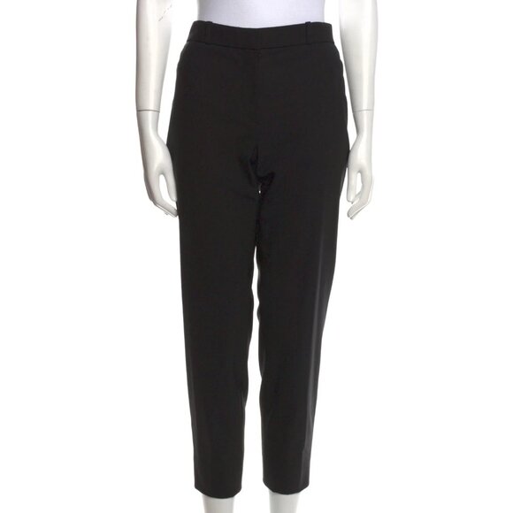 The Row Virgin Wool Black Straight Leg Pants Size 8 - Picture 1 of 6